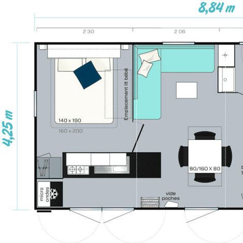 Mobile home 6 persons - 4 Rooms 6 People + TV