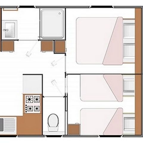 Mobile home 5 persons - Cottage - Le Vue Mer Luxe