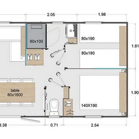Mobile home 8 persons - Cottage - Quatro