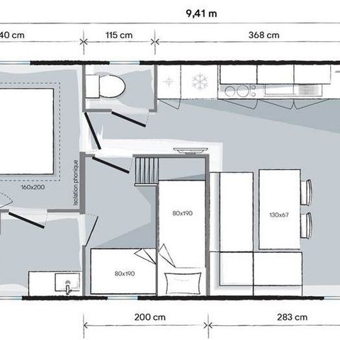 MOBILE HOME 4 people - LIVING