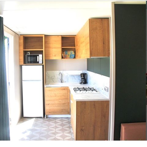 Mobile home 4 persons - Mobile home Côté Jardin - 2 bedrooms + terrace + TV + SPA