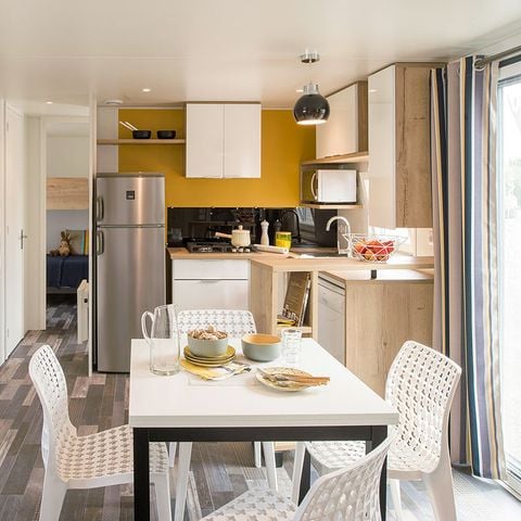 Mobilheim 6 Personen - New Valley – 3 Schlafzimmer + Terrasse + TV + Spa