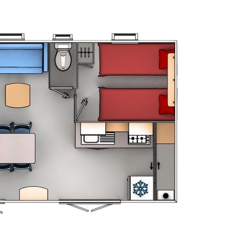 MOBILHOME 6 personnes - Cottage 4/6 Places 2 Chambres (Clim TV)