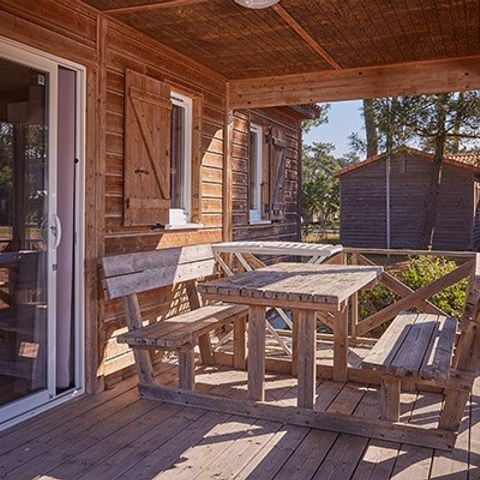 Chalet 4 personen - Premium | 2 Zi. | 4 Pers. | 2 Bäder | Klimaanlage | TV