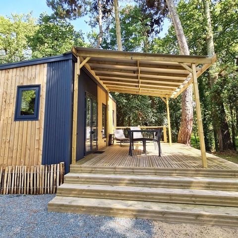 Mobilheim 4 Personen - Premium | 2 Zi. | 4 Pers. | Erhöhte Terrasse | Klimaanlage | TV