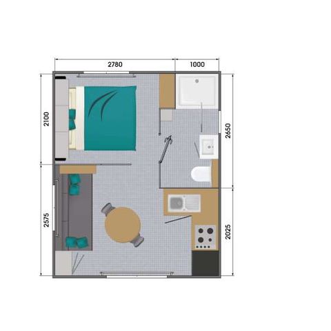 MOBILHOME 2 personas - Confort - 1 habitación