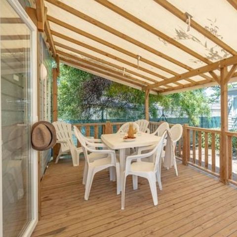 Mobilhome 6 personnes - Premium Azure | 2 Ch. | 4/6 Pers. | Terrasse surélevée | Clim.