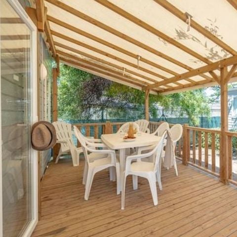 Stacaravan 6 personen - Premium Azure | 2 slaapkamers | 4/6 pers. | Verhoogd terras | Airconditioning