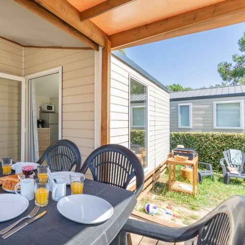 Mobilheim 6 Personen - Mobilheim | Comfort | 2 Zi. | 4/6 Pers. | Einfache Terrasse | TV