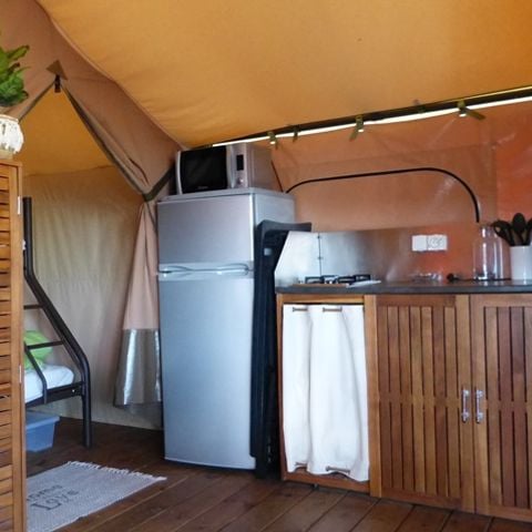 Tente en toile et en bois 5 personnes - Nature Lodges 4/5P 1Ch