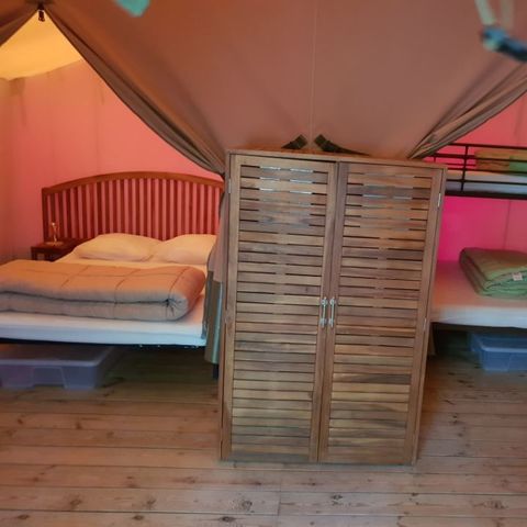 Tente en toile et en bois 5 personnes - Nature Lodges 4/5P 1Ch