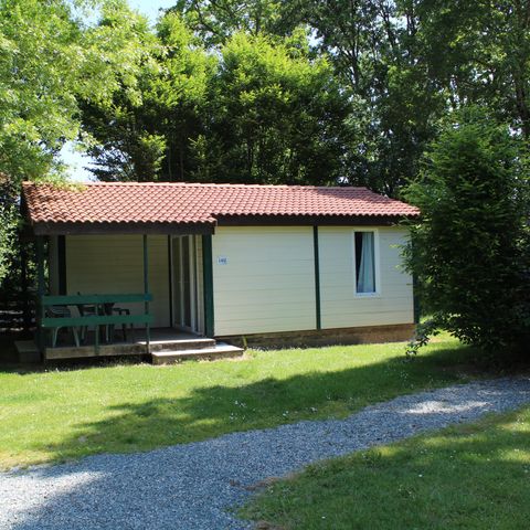 Chalet 5 Personen - Holzchalet Confort 31m² - 2 Zimmer, davon überdachte Terrasse + TV 5/7 pers.