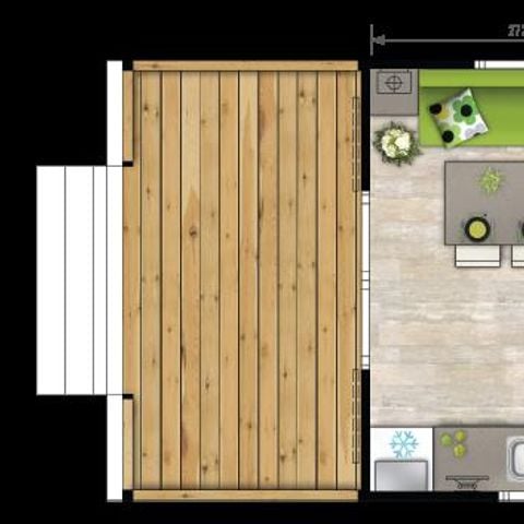 CASA MOBILE 4 persone - Casa mobile Confort 23m² - 2 camere da letto + terrazza semicoperta 9m² 4 pers.