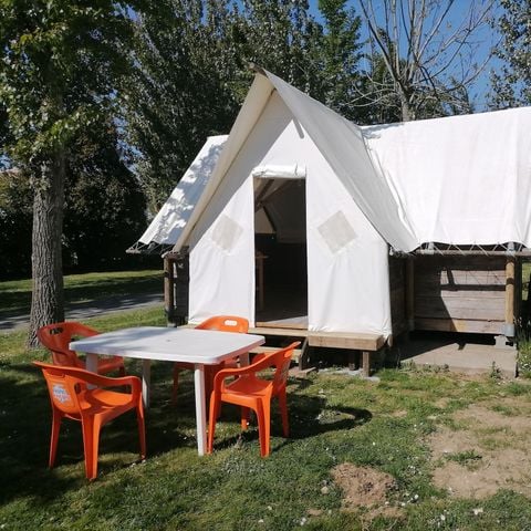 TENTE TOILE ET BOIS 4 personnes - Bungalow Toilé et Bois Standard 28m² - 2 chambres (sans sanitaires) 4 pers