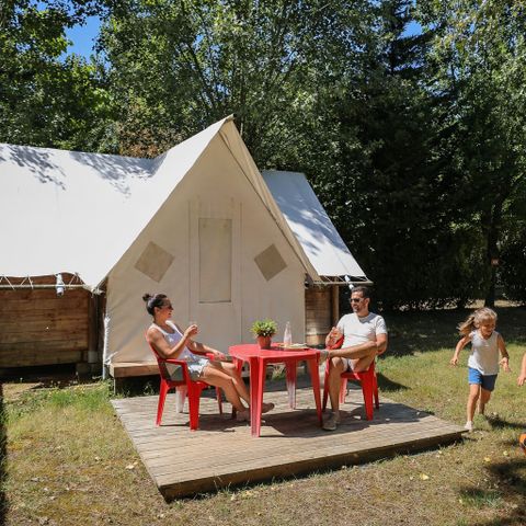 Safarizelt 4 Personen - Bungalow Toilé et Bois Standard 28m² - 2 Zimmer (ohne Sanitäranlagen) 4 pers.