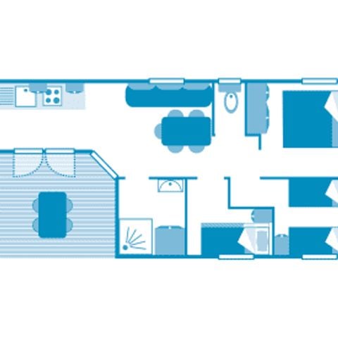 Mobile home 6 persons - Cottage 6p 3ch ***