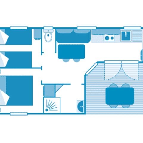 Mobile home 4 persons - Cottage Argousier 4p 2ch ***