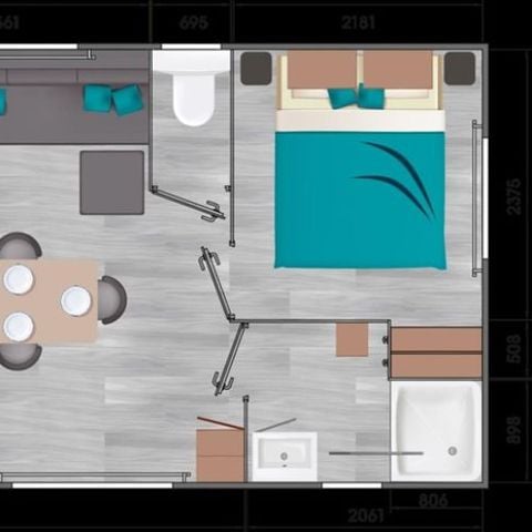 Mobile home 6 persons