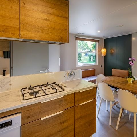 MOBILHOME 6 personas - Mobil-home Premium Evasion 45m² (3 habitaciones) + 2 baños + LV + Terraza 15.5m² 6 pers