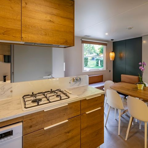MOBILHOME 6 personas - Mobil-home Premium Evasion 45m² (3 habitaciones) + 2 baños + LV + Terraza 15.5m² 6 pers