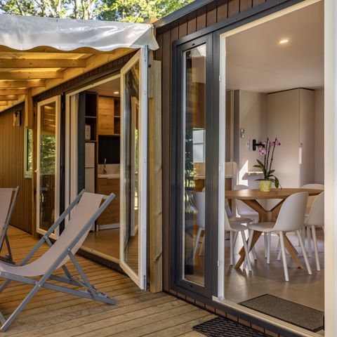 MOBILHOME 6 personas - Mobil-home Premium Evasion 45m² (3 habitaciones) + 2 baños + LV + Terraza 15.5m² 6 pers