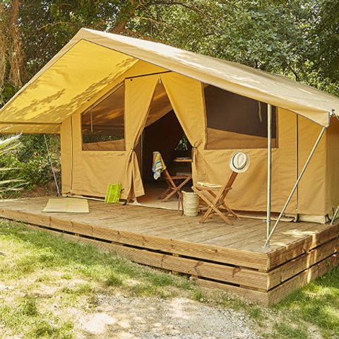 Canvas and wooden tent 5 persons - NATURA