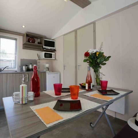 Stacaravan 3 personen - Stacaravan CONFORT 1 kamer 20m² overdekt terras 1/3 pers