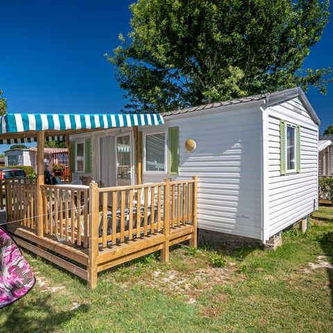 Mobilheim 4 Personen - Mobilheim STANDARD ECO 2 Zimmer 24m² Überdachte Terrasse 4 Pers.