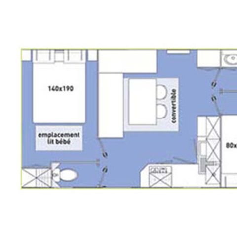 CASA MOBILE 6 persone - Casa mobile STANDARD 2 camere da letto 28m² Terrazza coperta 4/6 pers.