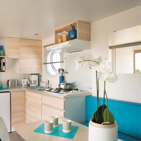 MOBILHOME 6 personnes - Mobil-home CONFORT 2 chambres + 2 salles de bain 28 m² Terrasse Couverte 4/6 pers