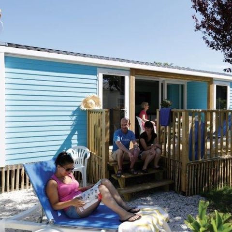 MOBILHOME 6 personnes - Mobil-home CONFORT 2 chambres + 2 salles de bain 28 m² Terrasse Couverte 4/6 pers