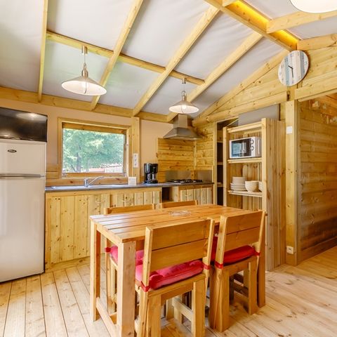 Lodge 4/6 personen - Cabane Cosy Flower - CONFORT - 2 kamers - 27m² - Overdekt terras