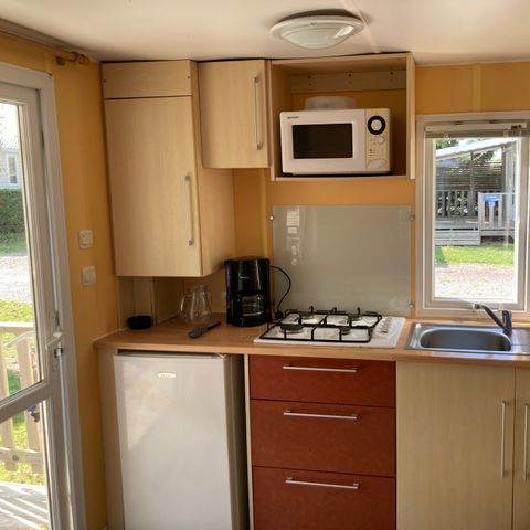 Mobilheim 3 Personen - Mobilheim STANDARD ECO 1 Zimmer 16m² überdachte Terrasse 1/3 Pers.