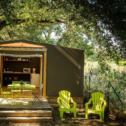 Tente en toile et en bois 4 personnes - MAORI (sans sanitaires)