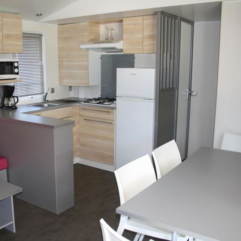 MOBILE HOME 6 people - 3 bedrooms / COMFORT (CLIM + PERGOLA + PLANCHA)