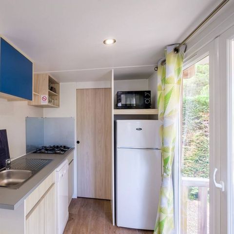 Stacaravan 5 personen - Comfort | 2 Slaapkamers | 5 Pers | Verhoogd terras | Airconditioning | TV