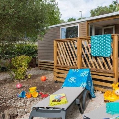 Stacaravan 6 personen - Comfort | 2 Slaapkamers | 4/6 Personen | Enkel terras | Airconditioning | TV