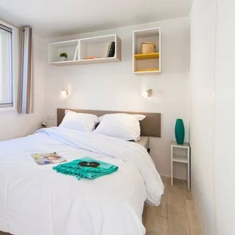 Mobilheim 6 Personen - Comfort | 2 Zi. | 4/6 Pers. | Einfache Terrasse | Klima | TV