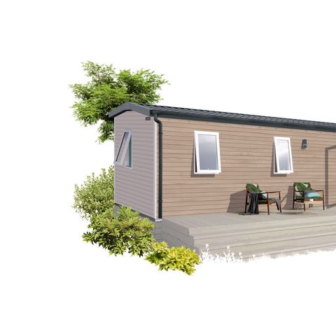 Stacaravan 6 personen - Stacaravan PREMIUM "OPPIDUM" Airconditioning/TV- 3 Slaapkamers- Maximaal 6 slaapplaatsen (inclusief baby)