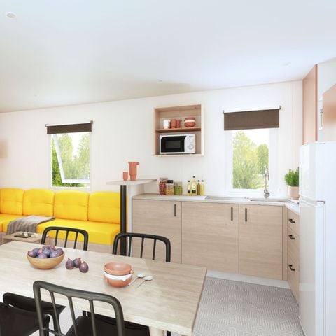 MOBILHOME 6 personas - Mobil-home PREMIUM "OPPIDUM" Aire acondicionado/TV- 3 Dormitorios- Capacidad máxima 6 personas (incluido bebé)