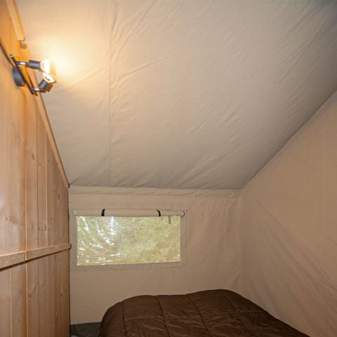 TENTE TOILE ET BOIS 5 personnes - Tente lodge premium avec sanitaires 5 personnes