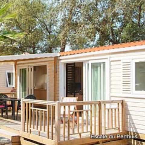 Casa mobile 6 persone - Confort 32m² - 3 camere - Terrazza semi-coperta - Lato spiaggia