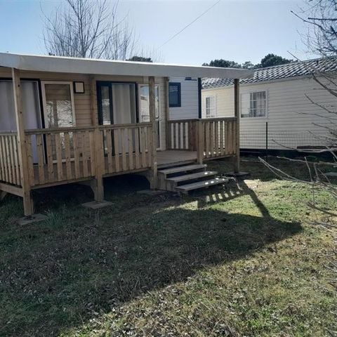 Mobile home 4 persons - Premium - 2 bedrooms - Semi-covered terrace - Air conditioning - Beach side