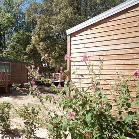 Mobilheim 4 personen - Standard 25m² - 2 Zimmer - Halbüberdachte Terrasse