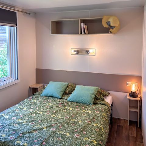 Mobilheim 4 personen - Standard 25m² - 2 Zimmer - Halbüberdachte Terrasse