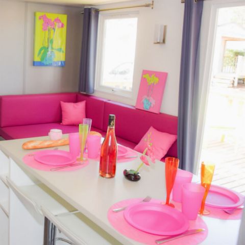 Mobilheim 6 personen - Lagunenblau Trio Zeitgenössisch