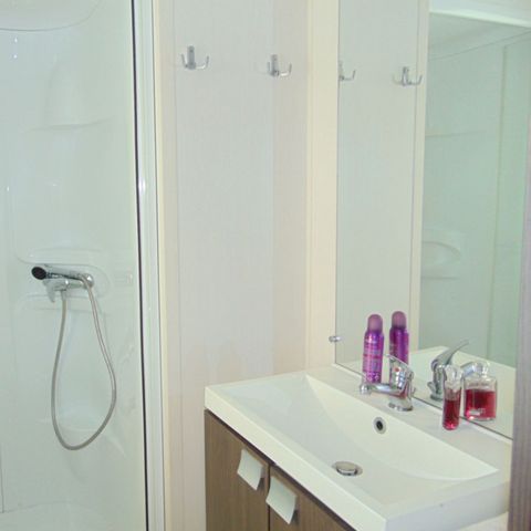 Stacaravan 6 personen - Authentieke blue lagoon trio