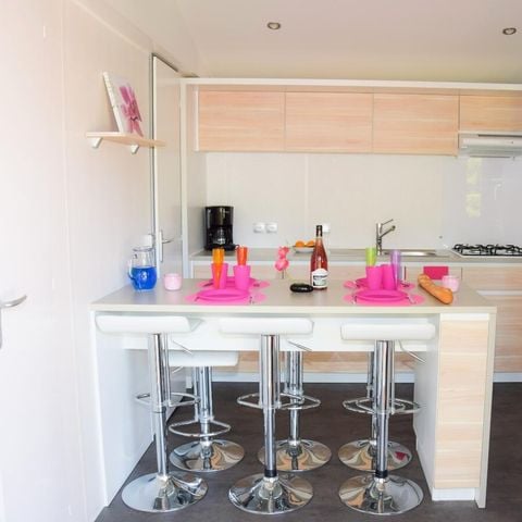 Mobilheim 6 personen - Bleu Lagon Trio Contemporain 4 Pièces 6 Personnes