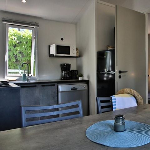 Mobilheim 6 personen - Le Cap Océan Trio Confort 4 Zimmer 6 Personen Klimatisiert + TV