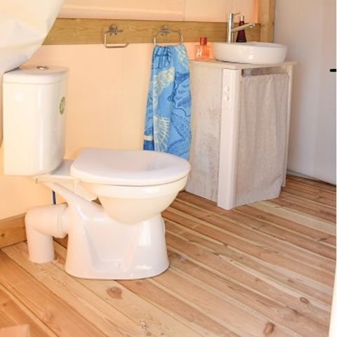 Tent van canvas en hout 4 personen - Het grootzeil